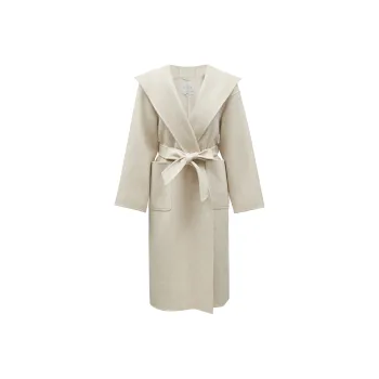ONLY Coat Women's Light Gray Wool Yarn