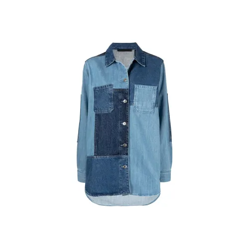 Albam yard shirt with side corto in indigos Women's Blue