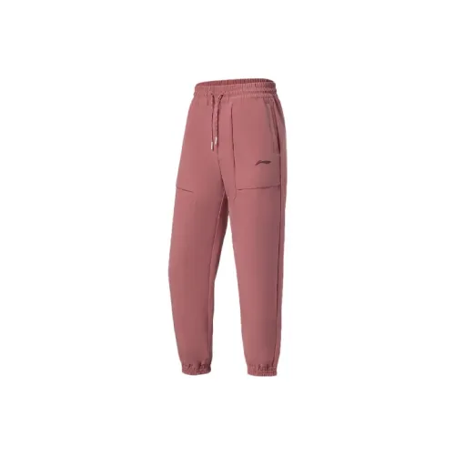 LINING Fitness Series Knitted Sweatpants Women's Pink
