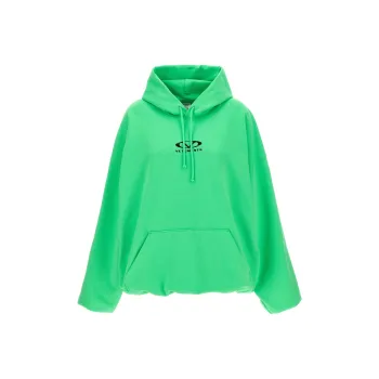 Vetements Oval Logo Printed Drawstring Hoodie