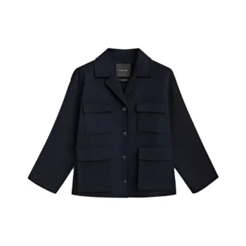 Massimo Dutti Coats Women's Navy Blue