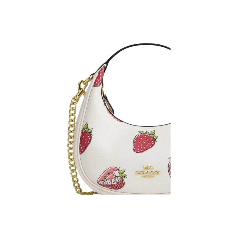 COACH CARMEN Leather One Shoulder Handbag Trumpets Women's White-3