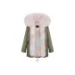 Army Green+Dreamy Floral Fox Fur