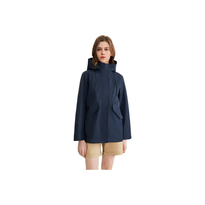 AIGLE Waterproof And Windproof Windbreaker Jacket Women's Imperial Dark Blue-0