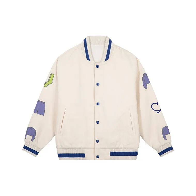 INSANE LASIA Baseball Jacket Unisex Ecru-0