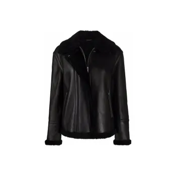 THEORY Leather Jackets Women's Black