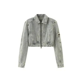 Cubic Denim Jackets Women's Vintage Blue