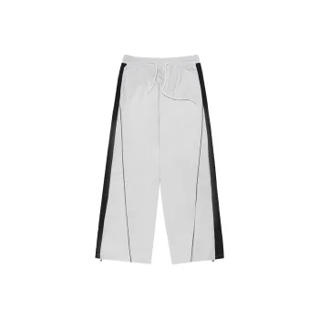 Ahhhing Moderate Casual Pants Unisex Gray