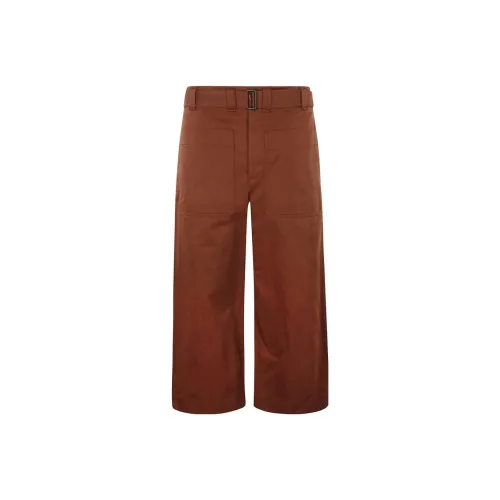 Lemaire Cropped Belted red Pants
