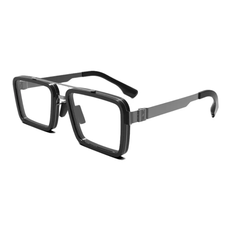 MID Plate Frame Stainless Steel Square Sunglasses Unisex-10