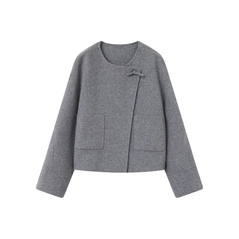 THE SEA LIFE Cropped Coat Women's Cloudy Gray-0