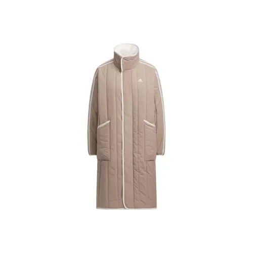 Adidas Puffer Jacket Women's Pink Brown