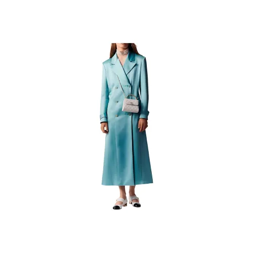 CHANEL Trench Coats Women's Turkey Blue