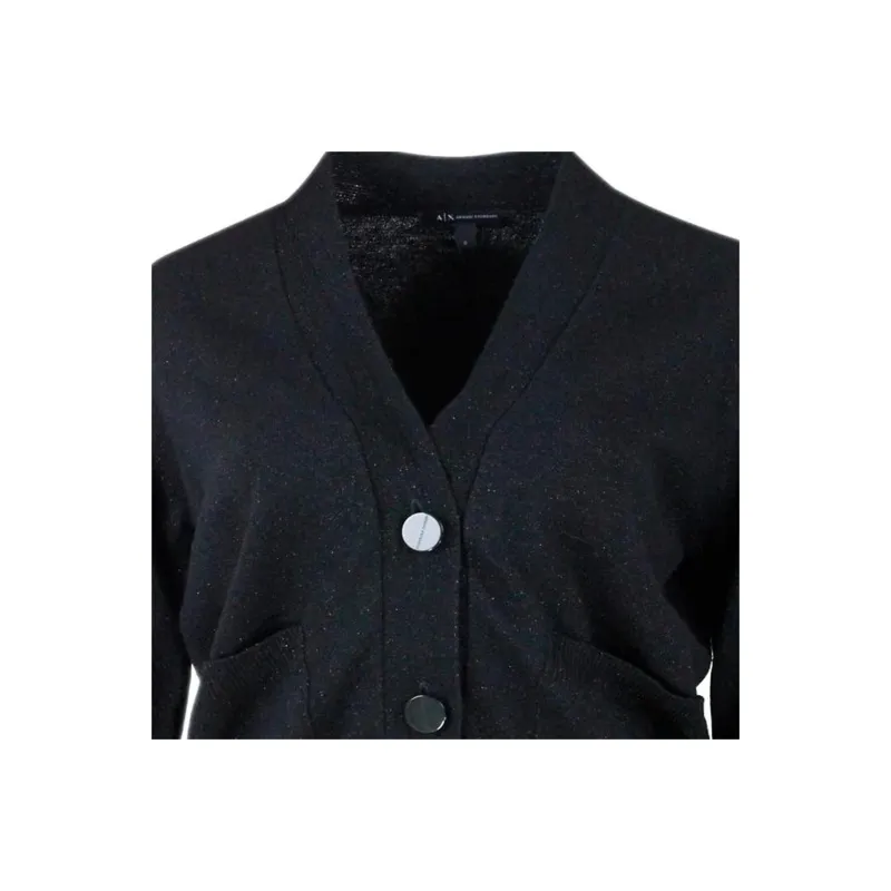 ARMANI EXCHANGE V Neck Buttoned Cardigan-3