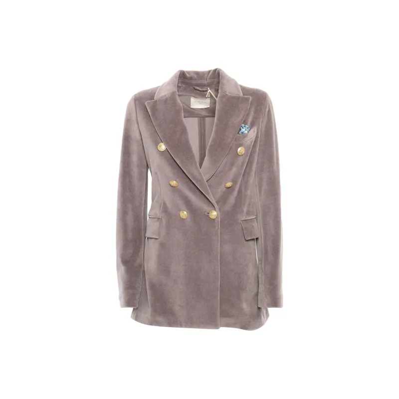 Circolo 1901 Business Suit Coat Women's Silver-0