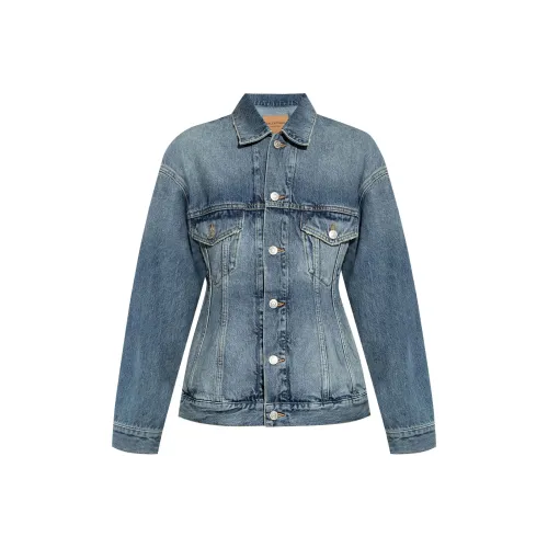 Balenciaga Collared Button-Up Denim Jacket