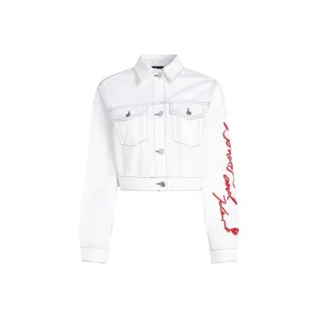 KARL LAGERFELD / Karl Lagerfeld Jeans Denim Jackets Women's White
