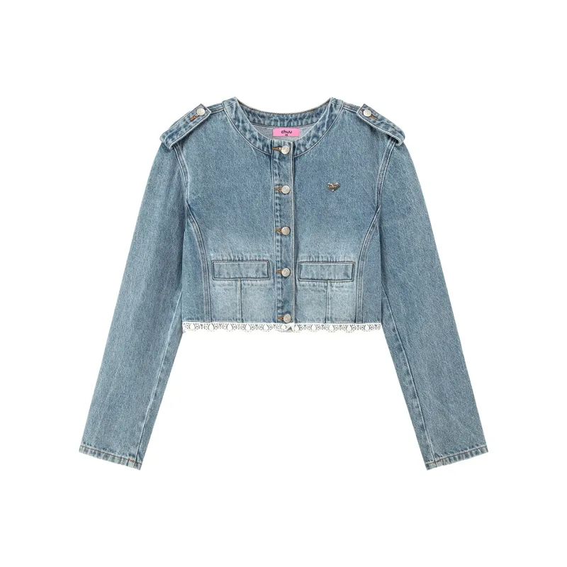 CHUU Denim Jackets Women's Denim Blue-0