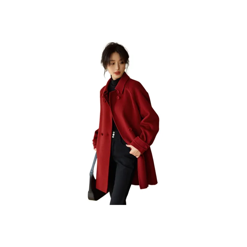 Mo Han Yi Mei Coat Women's Burgundy-0