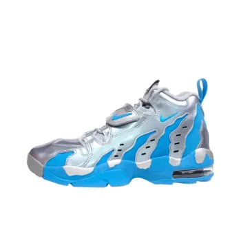 Nike Air DT Max 96 Anti Slip Wear Resistant High Top Vintage Basketball Shoes Men's Blue Silver