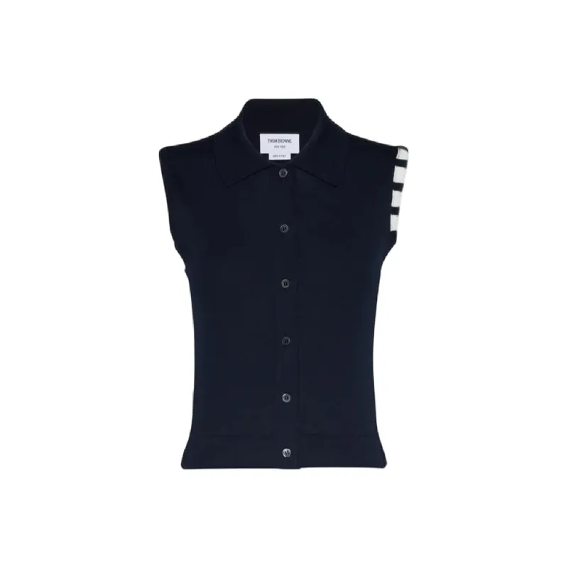THOM BROWNE 4 Bar Cropped Vest-0