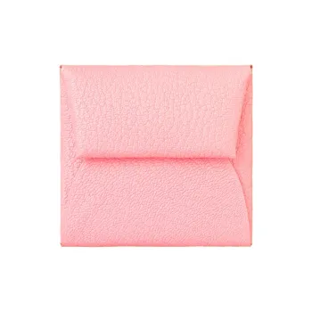 HERMES Bastia Goatskin Wallet Women's 3Q Rose Sakura Cherry Blossom Pink
