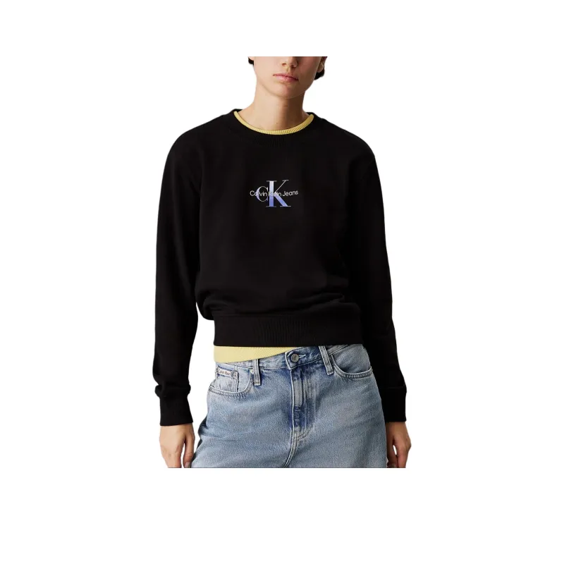 CALVIN KLEIN Sweatshirt Europe Version Women's Black-0