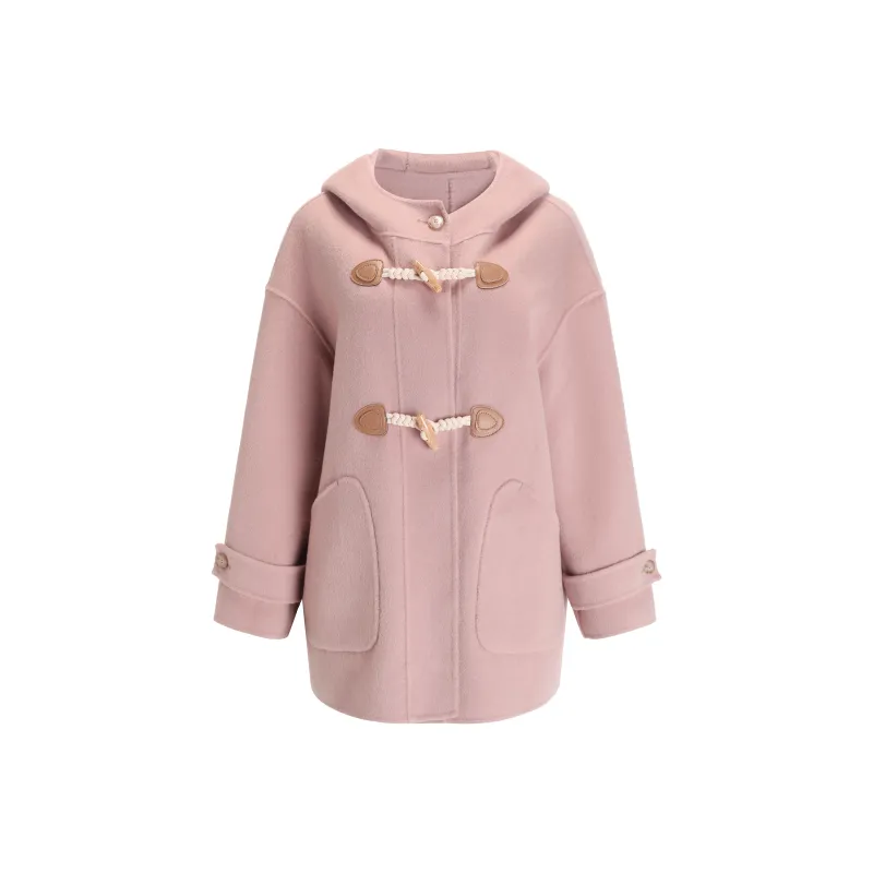 CHIWAWAMEME Velvet feel Coat Women's Pink-0