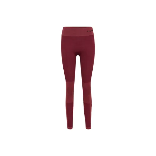 Hummel HmlCLEA SEAMLESS MID WAIST TIGHTS Casual Pants Women's Dark Red