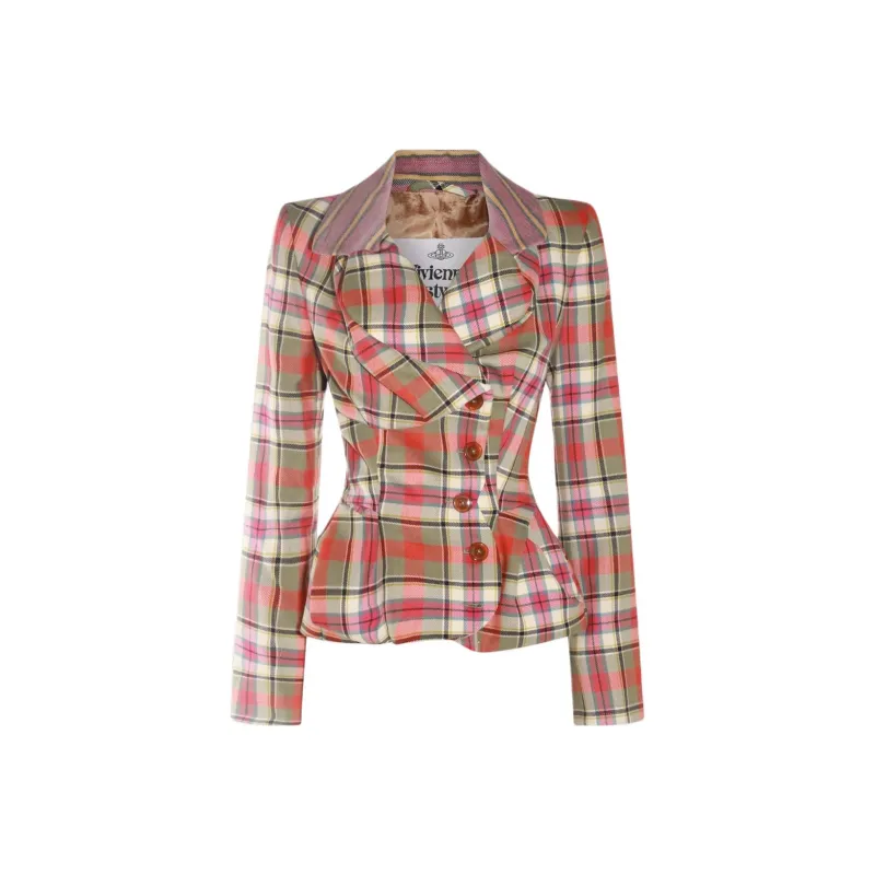 Vivienne Westwood Checked Cropped Jacket-0