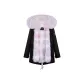 Black+Pink Heart Bubbles Fox Fur