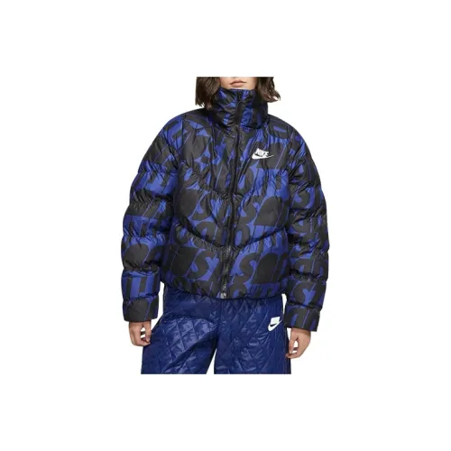 Nike Puffer Jacket Women's Blue Black