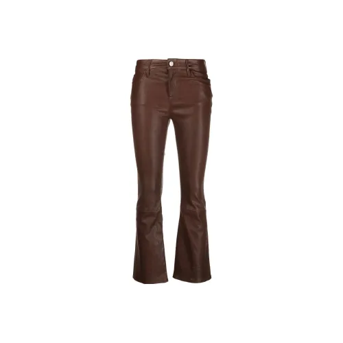 FRAME Flared Leather Trousers