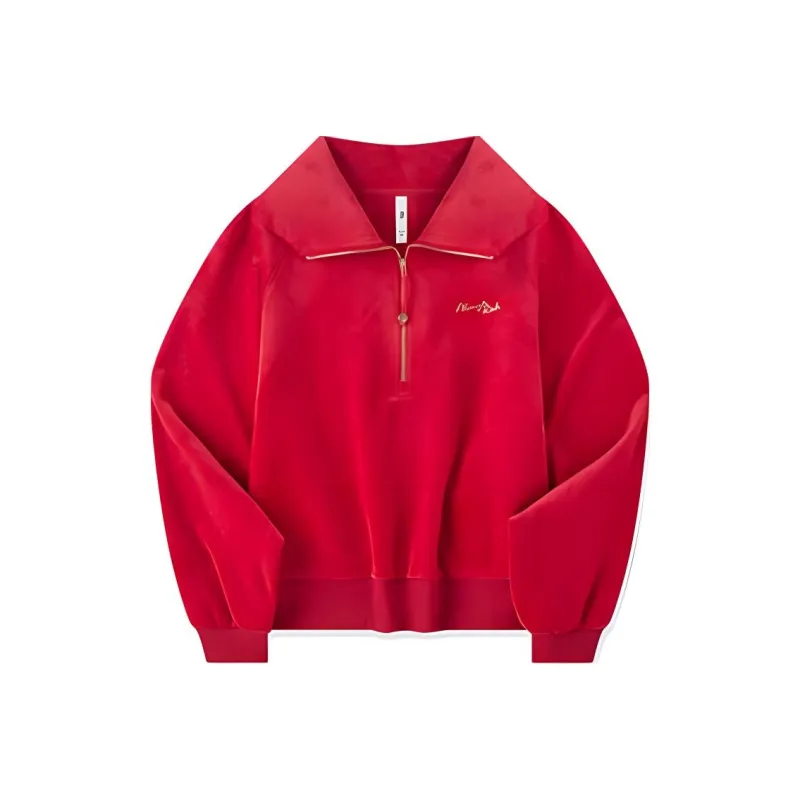 QIAODAN Sports Life Collection Sweatshirt Women's Vintage True Red-0