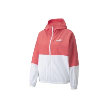 PUMA Colourblock Hooded Windbreaker Trench Coat Women's Pink