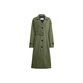COACH SS24 Trench Coat Women's Green