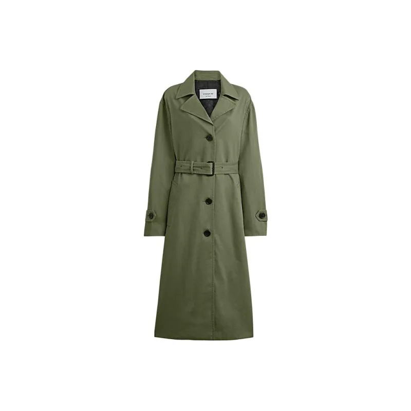 COACH SS24 Trench Coat Women's Green-0