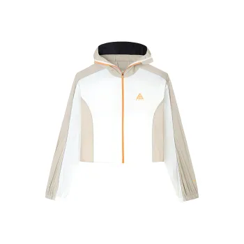 Anta Waterproof UV Protection Sun Protection Clothing Women's Nude Khaki/Vanilla White