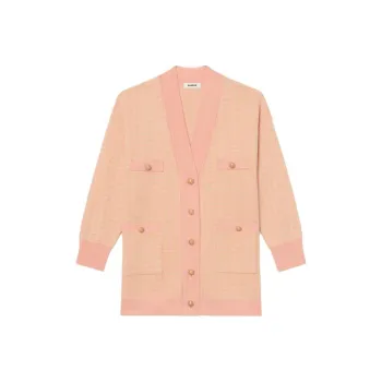 Sandro Velvet-feel Coat Women's Light Orange