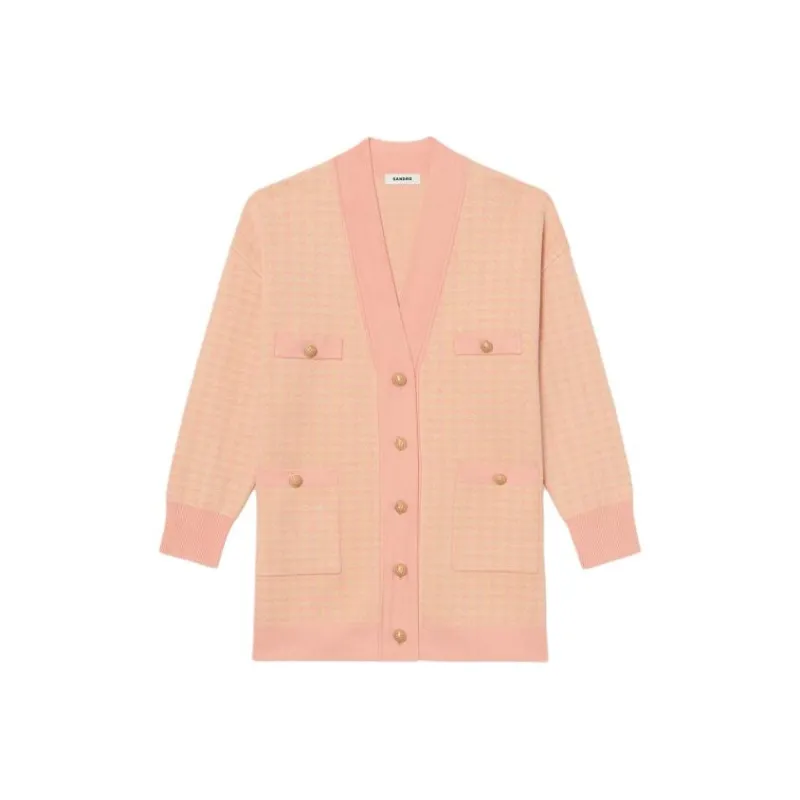 Sandro Velvet-feel Coat Women's Light Orange-0