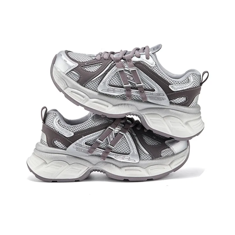 La Chapelle Cushioning, Slip Resistant, Lightweight Low Top Chunky Sneakers Women's Purple-3