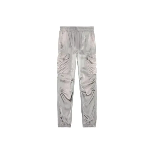 DIESEL P Mirow N1 Ruched Detail Satin Cargo Trousers