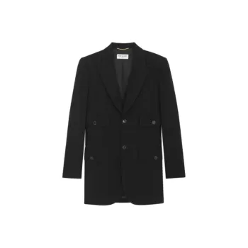 SAINT LAURENT Single-Breasted Long-Sleeved Jacket