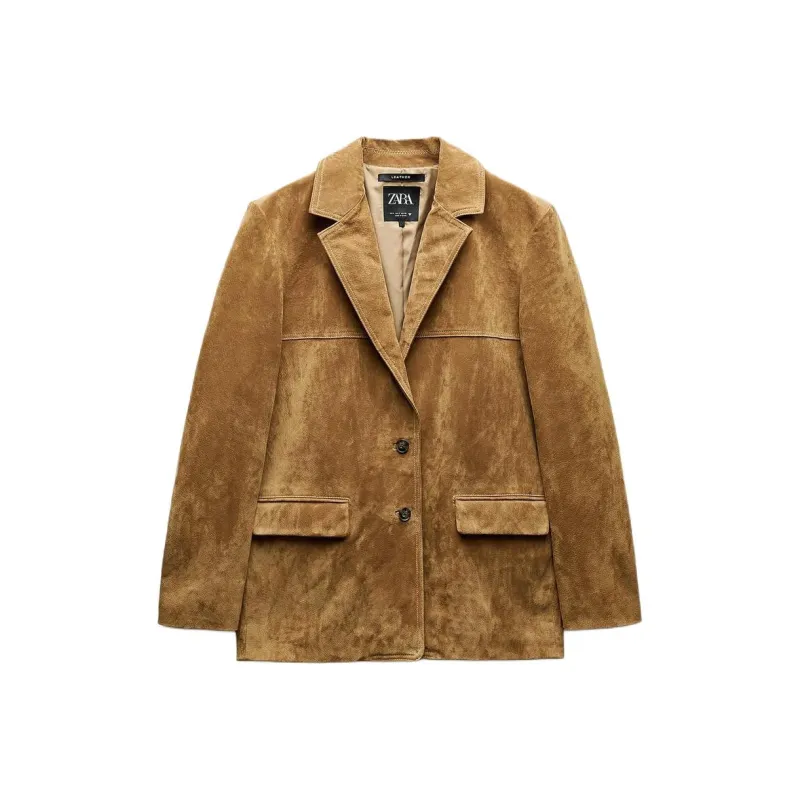 ZARA Trf Business Suit Women's Light Camel-0