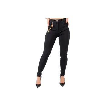 Elisabetta Franchi SS22 Straight Casual Pants Women's Black