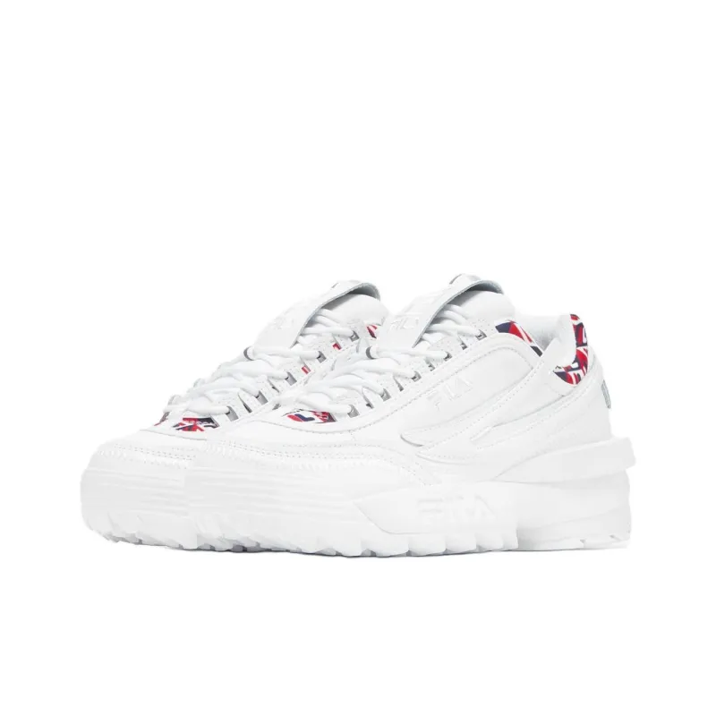 FILA Disruptor 2 Anti Slip Wear Resistant Low Top Casual Shoes Women's White-2