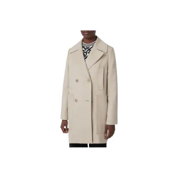 Burberry Velvet Jackets Women's Ivory White