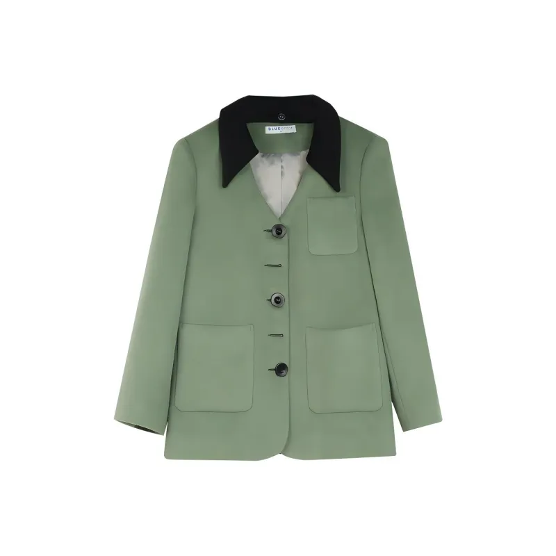 BLUEerror Coat Women's Gray Pea Green-0