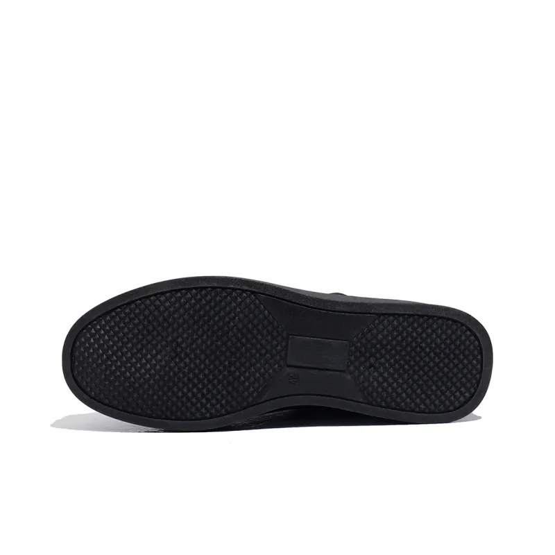 VANSSI Low Top Black Casual Sports Skateboard Shoes Men's-4