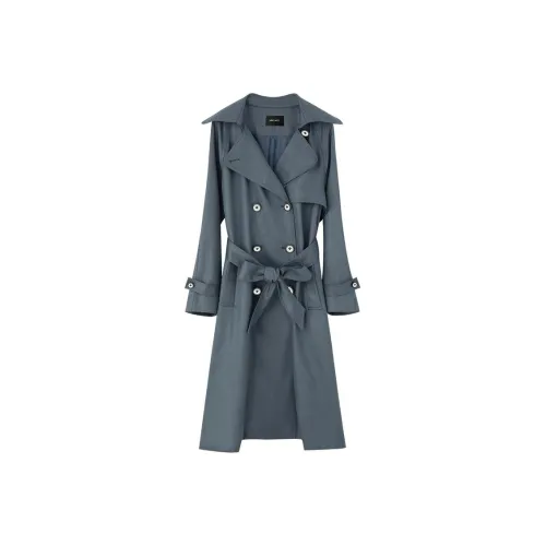 NINE WEST Trench Coat Women's Silver Gray
